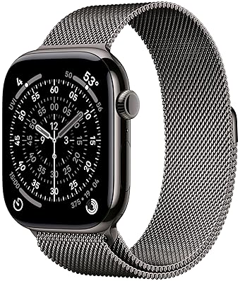 APPLE WATCH SERIES 11 GPS CELLULAR 46MM SLATE TITANIUM CASE WITH MILANESE LOOP, FITNESS TRACKER