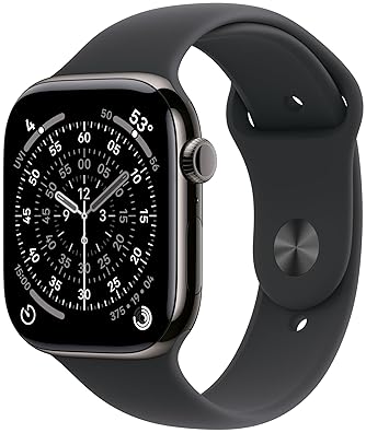 APPLE WATCH SERIES 11 GPS CELLULAR 46MM SLATE TITANIUM BLACK SPORT BAND FITNESS TRACKER