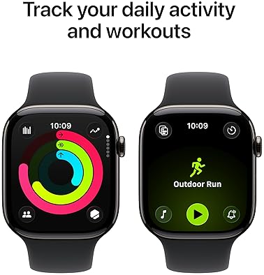 APPLE WATCH SERIES 11 GPS CELLULAR 46MM SLATE TITANIUM BLACK SPORT BAND FITNESS TRACKER
