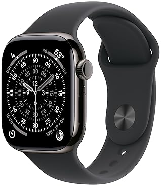APPLE WATCH SERIES 11 GPS CELLULAR 42MM SLATE TITANIUM BLACK SPORT BAND SMARTWATCH