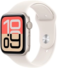 APPLE WATCH SE 3 GPS 44MM STARLIGHT ALUMINUM CASE SPORT BAND FITNESS TRACKER SLEEP HR