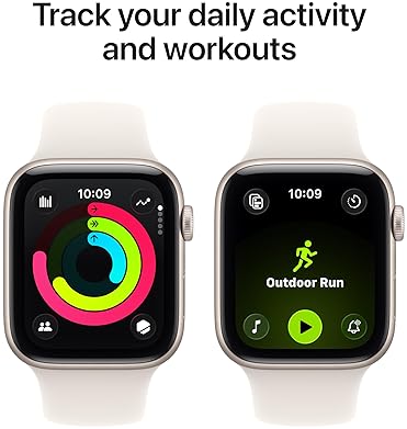 APPLE WATCH SE 3 GPS 44MM STARLIGHT ALUMINUM CASE SPORT BAND FITNESS TRACKER SLEEP HR