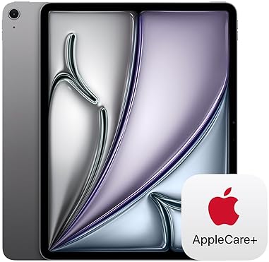 APPLE IPAD AIR 13 M3 CHIP 128GB SPACE GRAY TOUCH ID WI-FI 6E 12MP CAMERA 2-YEAR APPLECARE