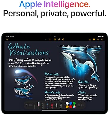 APPLE IPAD AIR 13 M3 CHIP 128GB SPACE GRAY TOUCH ID WI-FI 6E 12MP CAMERA 2-YEAR APPLECARE