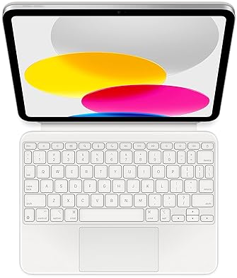 APPLE MAGIC KEYBOARD FOLIO FOR IPAD 10TH GEN A16 DETACHABLE CASE WITH TRACKPAD, WHITE