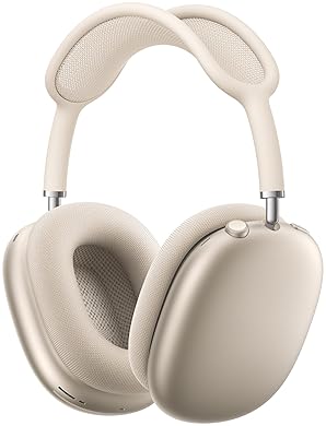 APPLE AIRPODS MAX WIRELESS OVER-EAR HEADPHONES WITH ANC, SPATIAL AUDIO, USB-C STARLIGHT