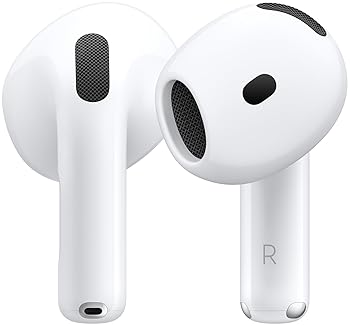 APPLE AIRPODS 4 WIRELESS BLUETOOTH EARBUDS, SPATIAL AUDIO, SWEAT RESISTANT, USB-C CASE, 30H BATTERY
