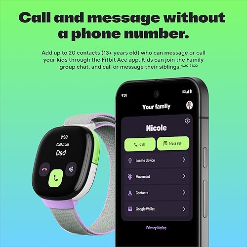 FITBIT GOOGLE ACE LTE KIDS SMARTWATCH WITH CALL, GPS, MESSAGES ACTIVITY GAMES - ACE PASS