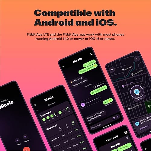 FITBIT GOOGLE ACE LTE KIDS SMARTWATCH WITH CALL, GPS, MESSAGES ACTIVITY GAMES - ACE PASS