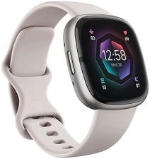 FITBIT SENSE 2 SMARTWATCH - STRESS, SLEEP, ECG, SPO2, HEART RATE GPS, LUNAR WHITE