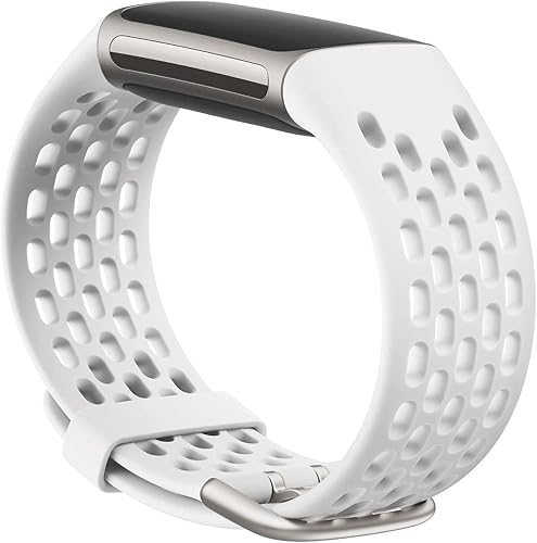 FITBIT CHARGE 5 6 SPORT ACCESSORY BAND - OFFICIAL FROST WHITE LARGE REPLACEMENT STRAP