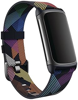 FITBIT CHARGE 5 WOVEN BAND LARGE PRISM PRIDE EDITION REPLACEMENT STRAP FOR FITNESS TRACKER