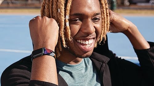 FITBIT CHARGE 5 WOVEN BAND LARGE PRISM PRIDE EDITION REPLACEMENT STRAP FOR FITNESS TRACKER