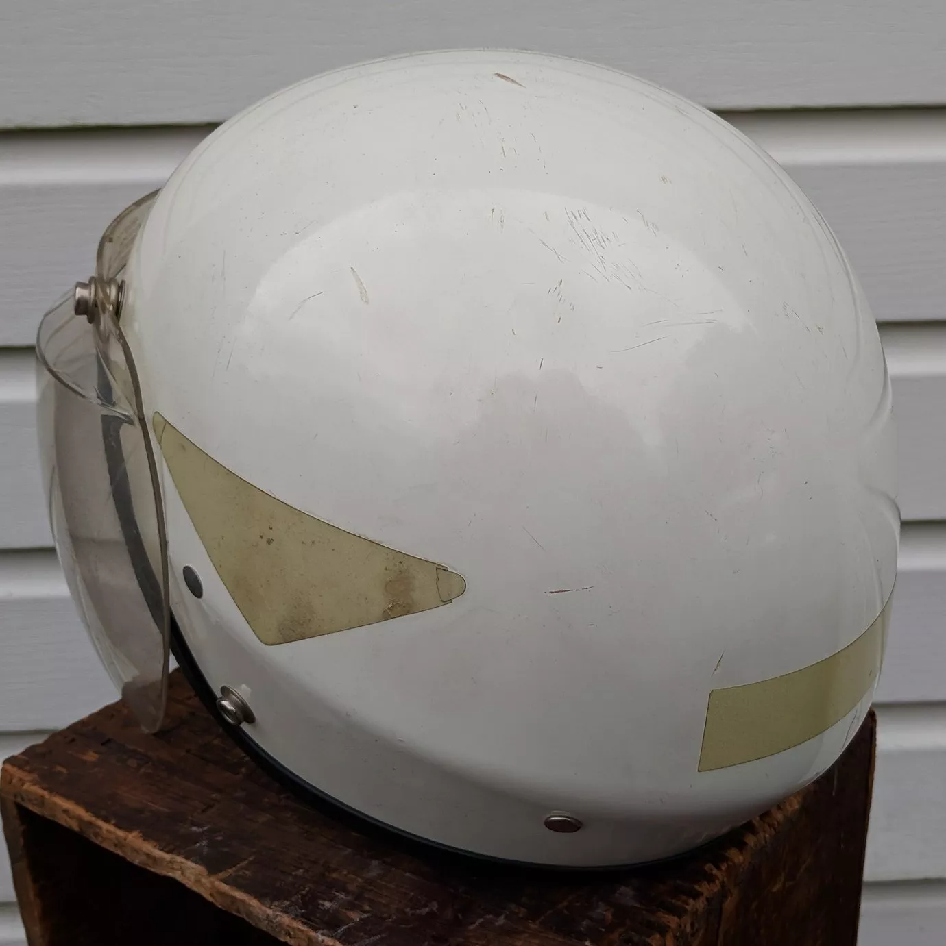 HARLEY DAVIDSON MOTORCYCLE HELMET VTG BIKE BELL OLD SCHOOL BIKER