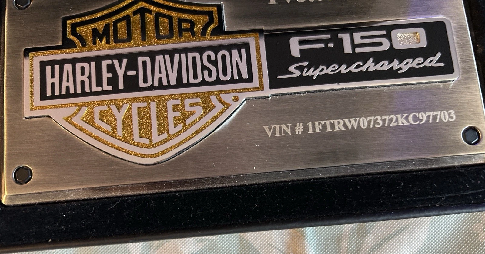 HARLEY DAVIDSON FORD SUPERCHARGED F-150 PAPERWEIGHT-KNIFE IN CASE