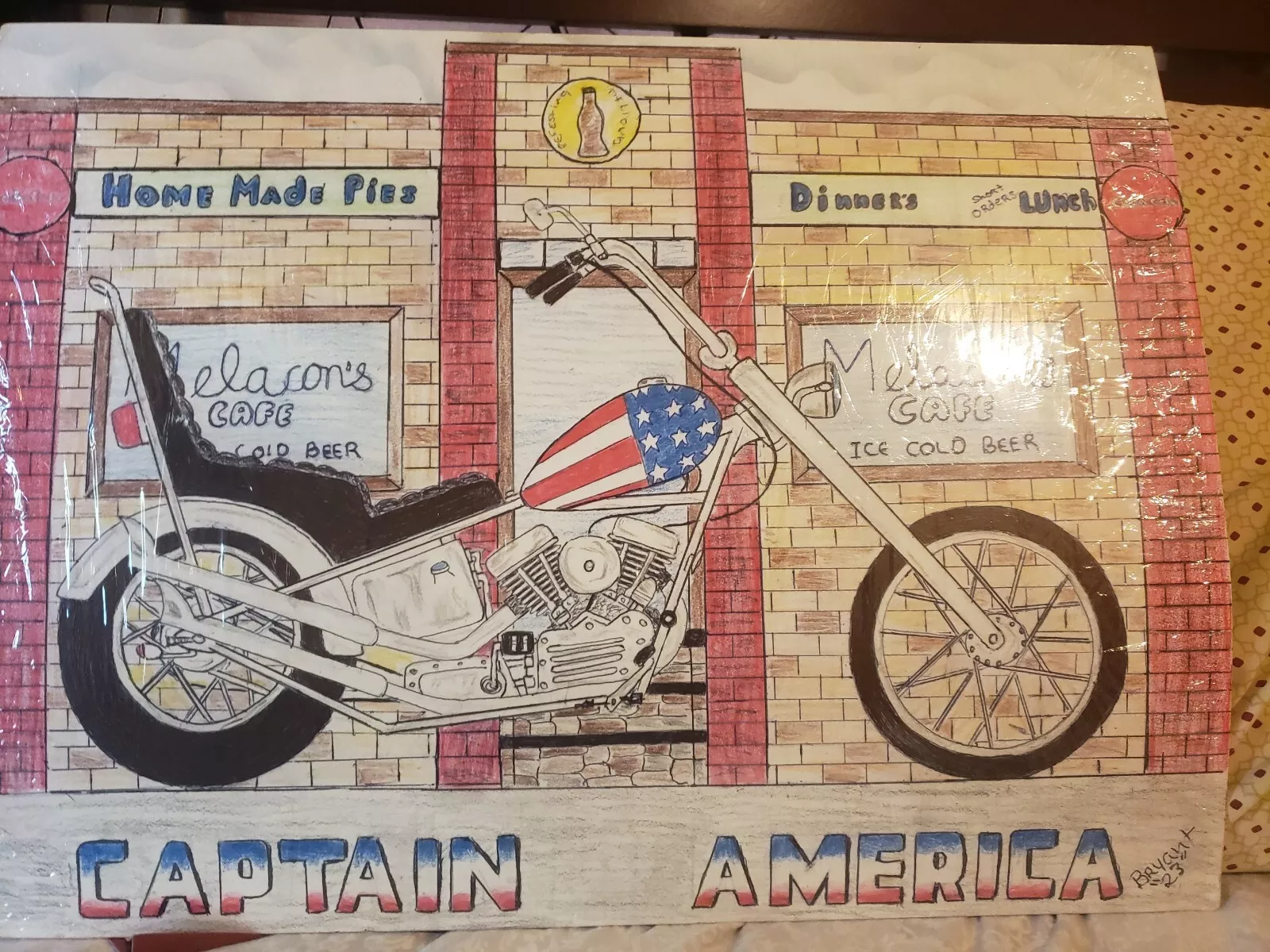 HARLEY DAVIDSON CAPTAIN AMERICA ARTWORK BY BRYANT 2023