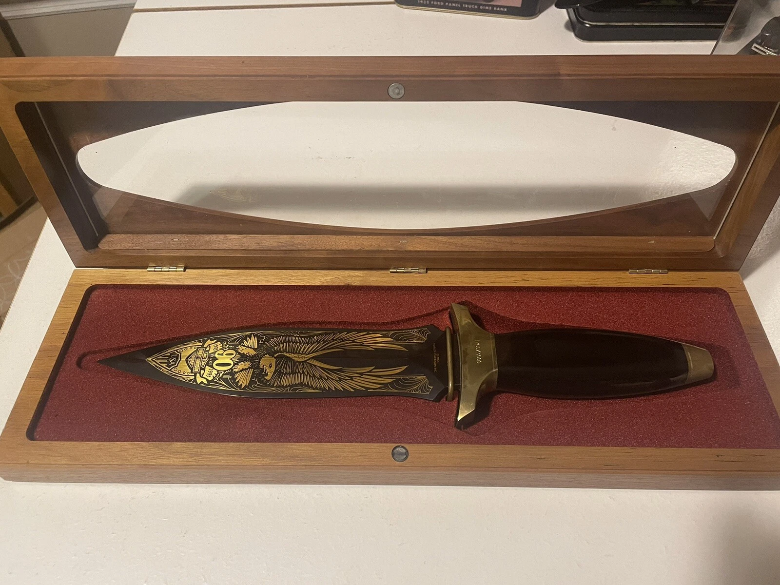 HARLEY DAVIDSON 90TH ANNIVERSARY LIMITED EDITION KNIFE WITH CASE VINTAGE GERBER