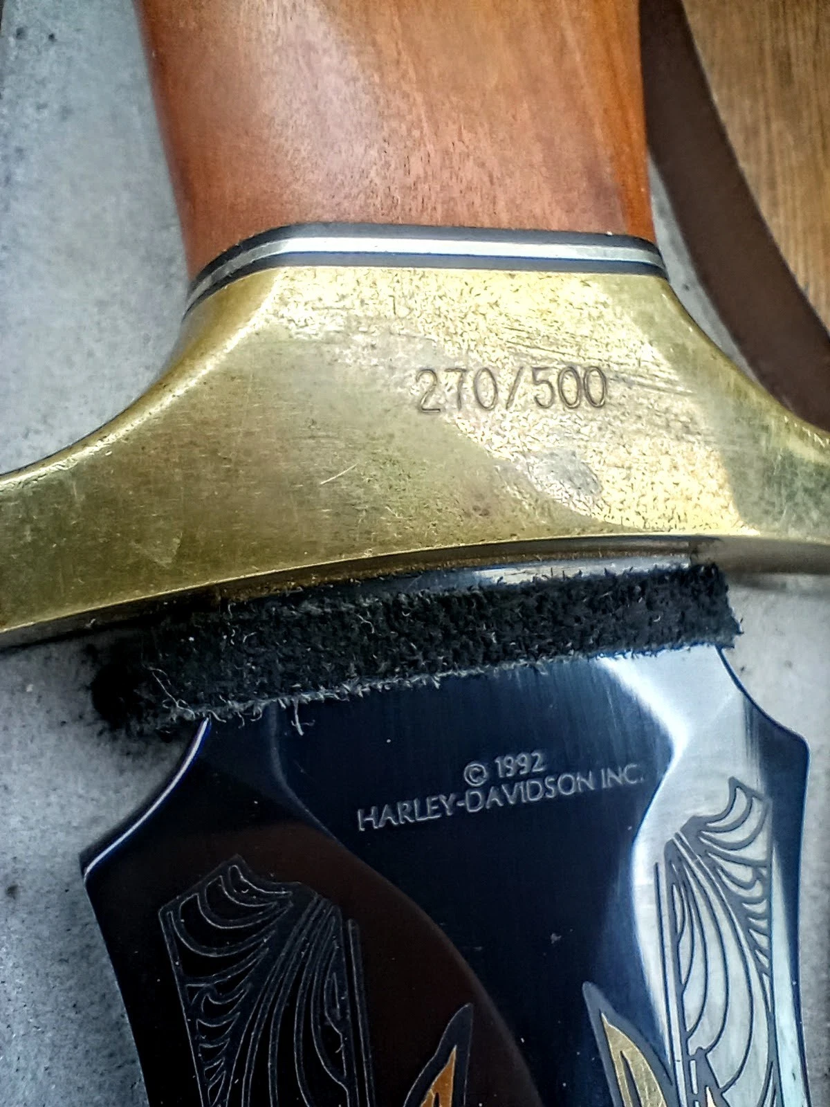 HARLEY DAVIDSON GERBER COLLECTOR KNIFE 1992 90TH ANNIVERSARY 270/500
