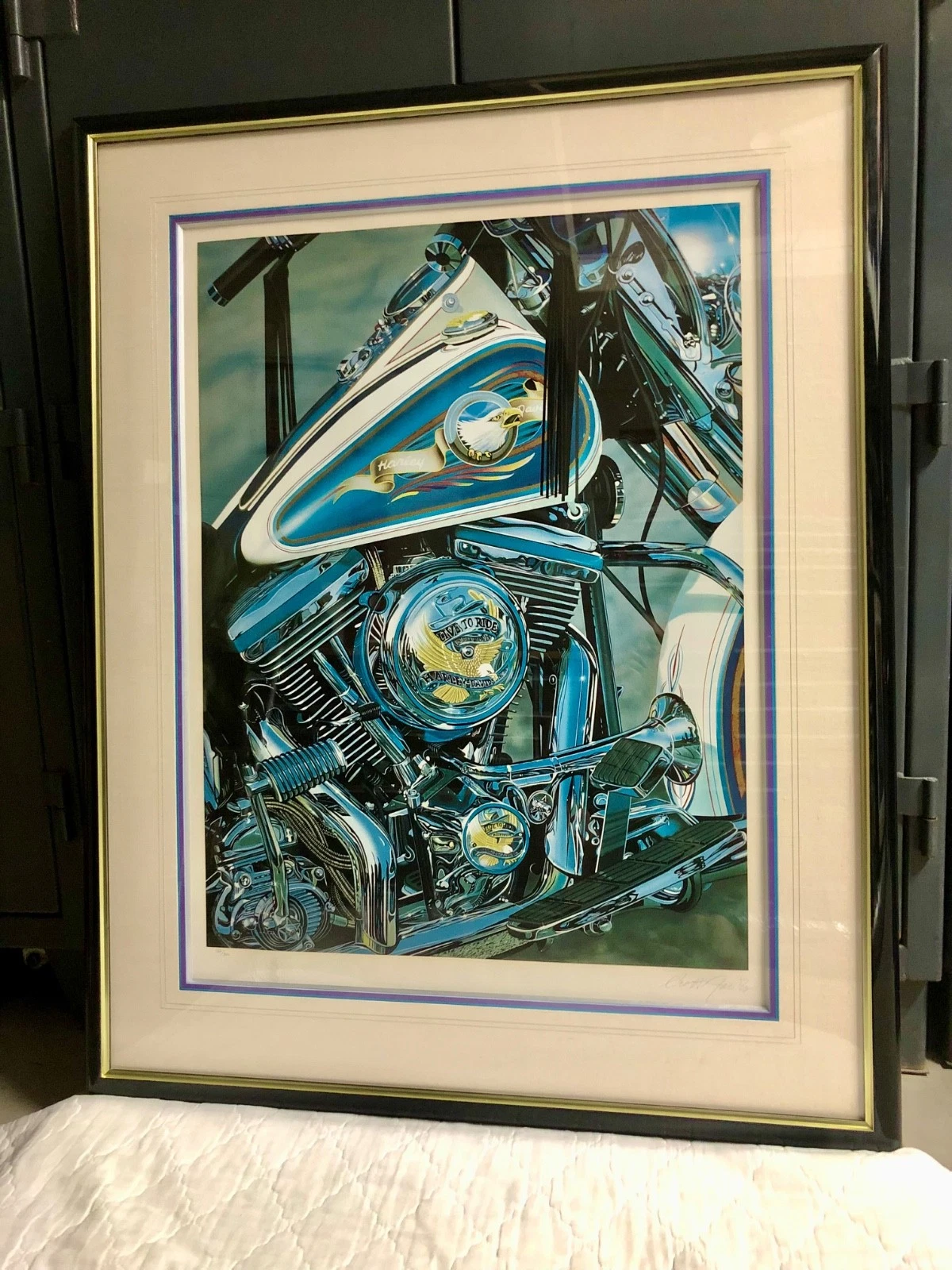HARLEY DAVIDSON 100TH ANNIVERSARY "LIVE TO RIDE" SERIGRAPH SIGNED