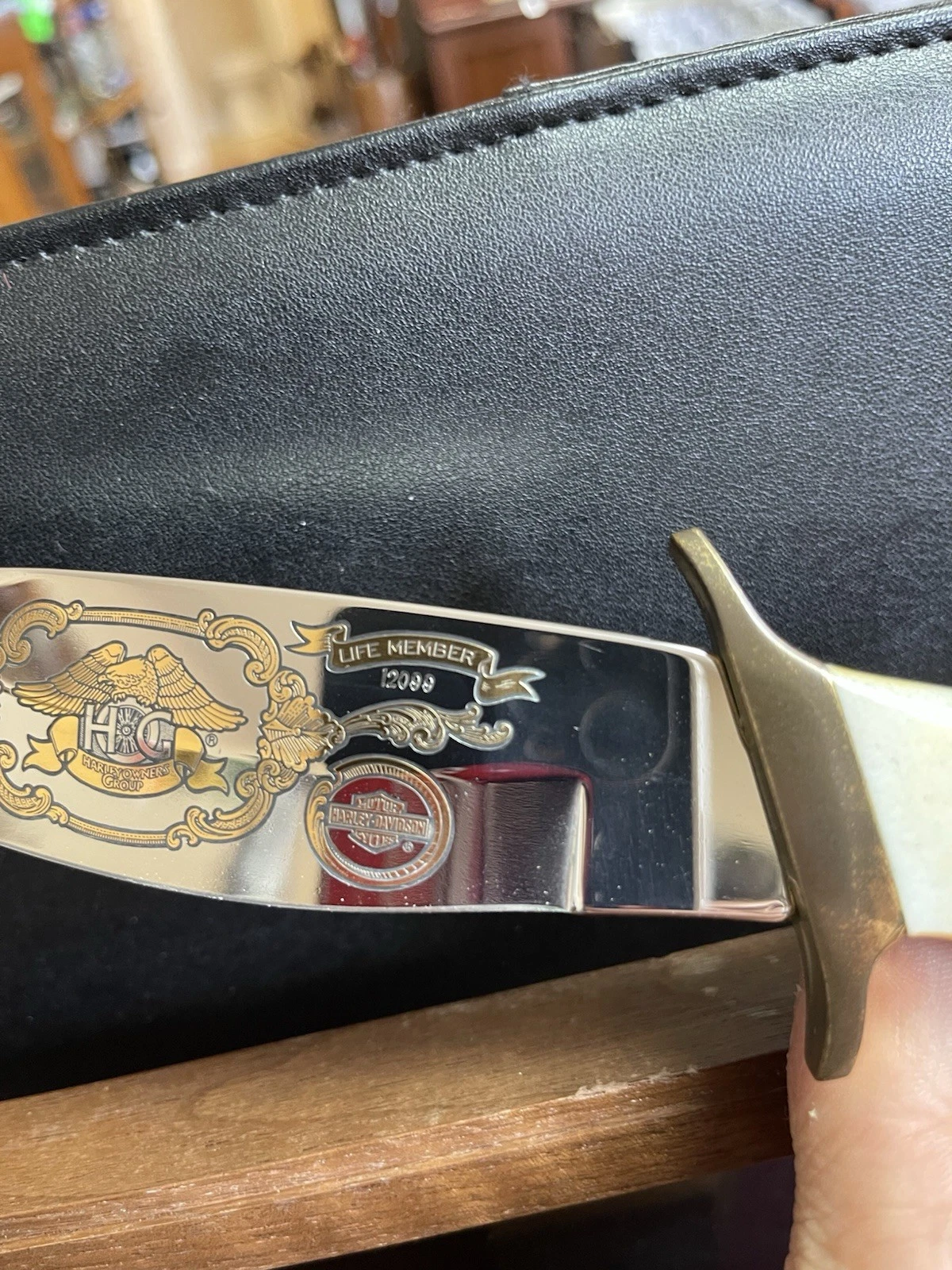 HARLEY-DAVIDSON HARLEY OWNERS GROUP KNIFE LIFE MEMBER NO.12099