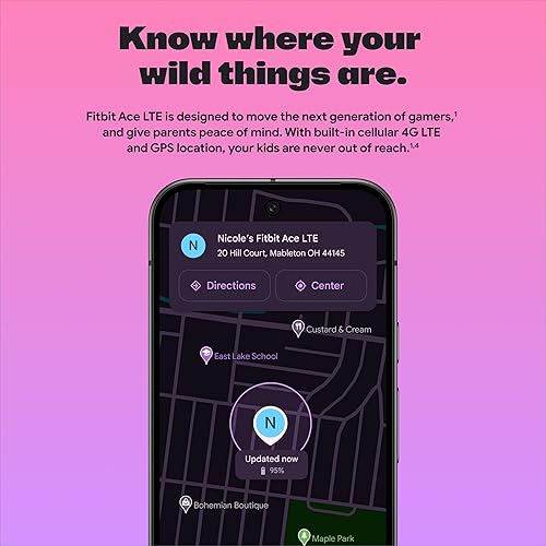 FITBIT ACE LTE KIDS SMARTWATCH WITH GPS, CALLS, MESSAGES, GAMES ACE PASS REQUIRED MILD
