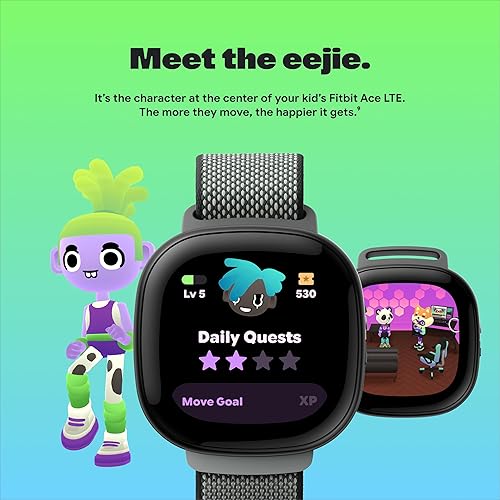 FITBIT ACE LTE KIDS SMARTWATCH WITH GPS, CALLS, MESSAGES, GAMES ACE PASS REQUIRED MILD