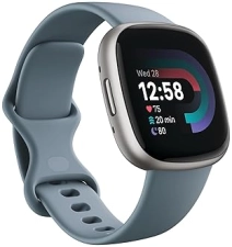 FITBIT VERSA 4 FITNESS SMARTWATCH, GPS, HEART RATE, SLEEP TRACKER, BLUE PLATINUM, S L BANDS