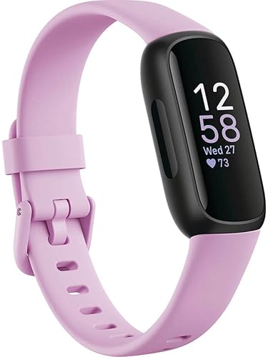 FITBIT INSPIRE 3 FITNESS TRACKER, STRESS SLEEP MONITORING, HEART RATE, LILAC BLISS, S L BANDS
