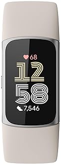 FITBIT CHARGE 6 FITNESS TRACKER, HEART RATE, GPS, GOOGLE APPS, 6-MONTH PREMIUM, PORCELAIN SILVER
