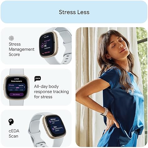 FITBIT SENSE 2 HEALTH FITNESS SMARTWATCH, ECG, SPO2, GPS, STRESS SLEEP TRACKER, BLUE MIST