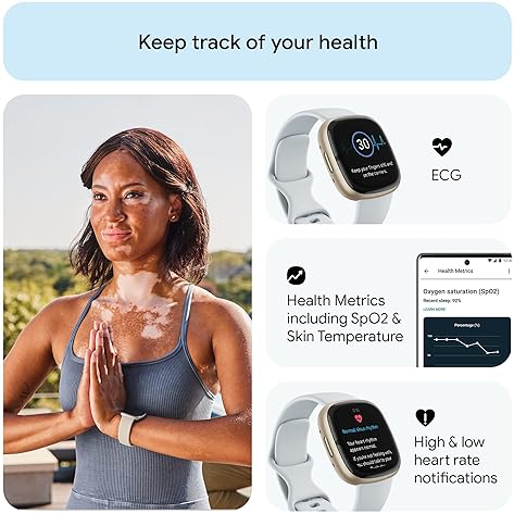 FITBIT SENSE 2 HEALTH FITNESS SMARTWATCH, ECG, SPO2, GPS, STRESS SLEEP TRACKER, BLUE MIST