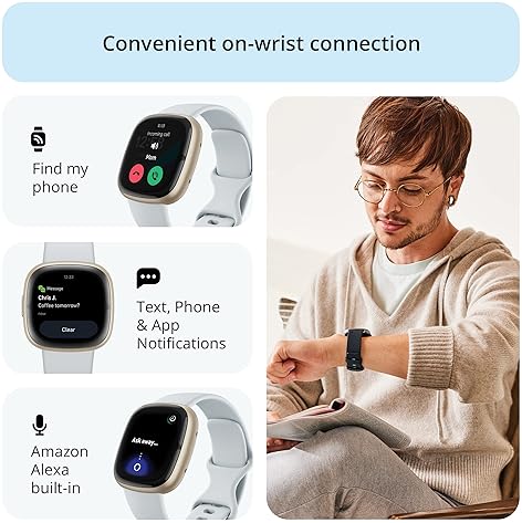 FITBIT SENSE 2 HEALTH FITNESS SMARTWATCH, ECG, SPO2, GPS, STRESS SLEEP TRACKER, BLUE MIST