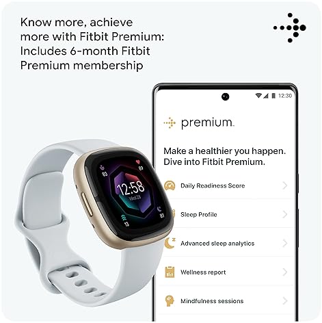 FITBIT SENSE 2 HEALTH FITNESS SMARTWATCH, ECG, SPO2, GPS, STRESS SLEEP TRACKER, BLUE MIST