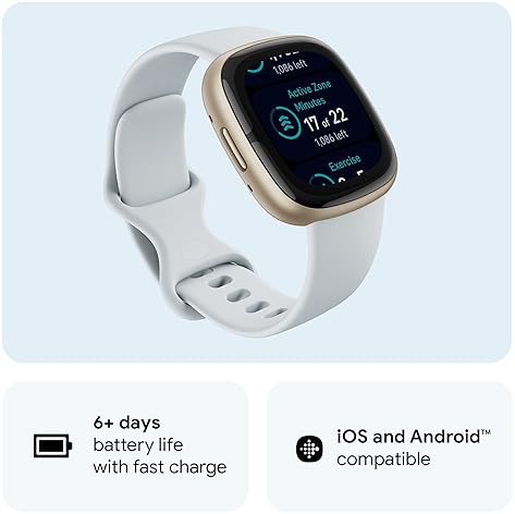 FITBIT SENSE 2 HEALTH FITNESS SMARTWATCH, ECG, SPO2, GPS, STRESS SLEEP TRACKER, BLUE MIST