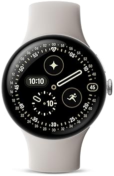 FITBIT GOOGLE PIXEL WATCH 4 LTE 45MM ANDROID SMARTWATCH, HEART SLEEP TRACKING, 40H BATTERY, SILVER