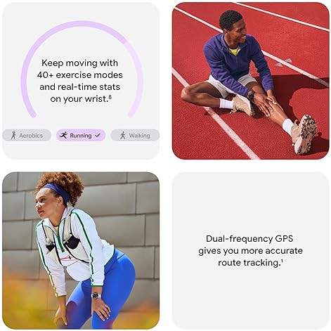 FITBIT GOOGLE PIXEL WATCH 4 LTE 45MM ANDROID SMARTWATCH, HEART SLEEP TRACKING, 40H BATTERY, SILVER