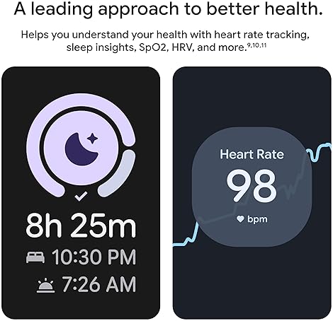 FITBIT GOOGLE PIXEL WATCH 4 LTE 2025 45MM - HEART SLEEP TRACKING, FITNESS, GOOGLE AI, BLACK, ANDROID