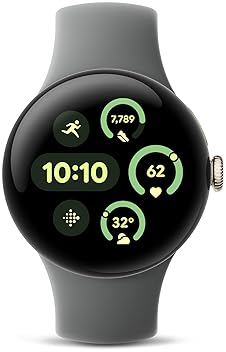 FITBIT GOOGLE PIXEL WATCH 3 2024 41MM WI-FI SMARTWATCH HEART RATE, FITNESS, GOLD CASE, HAZEL BAND