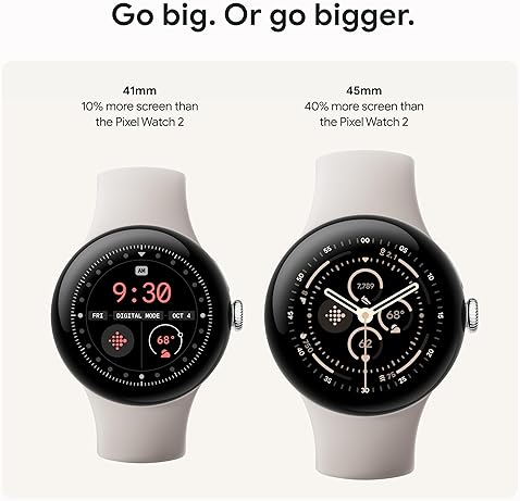 FITBIT GOOGLE PIXEL WATCH 3 2024 41MM WI-FI SMARTWATCH HEART RATE, FITNESS, GOLD CASE, HAZEL BAND