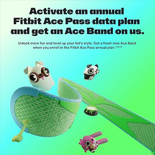 FITBIT ACE LTE KIDS SMARTWATCH CALLS, GPS, GAMES, ACTIVITY TRACKER SPICY MOOVIN, DATA PLAN RE