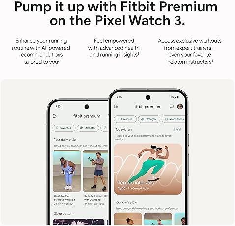 FITBIT GOOGLE PIXEL WATCH 3 45MM LTE 2024 FITNESS SMARTWATCH, HEART RATE, PORCELAIN BAND, SILVER CASE