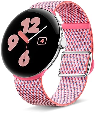 FITBIT GOOGLE PIXEL WATCH 3 WOVEN BAND 45MM PEONY PINK COMPATIBLE ONLY WITH PIXEL WATCH 3 45MM