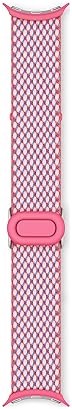 FITBIT GOOGLE WOVEN BAND FOR PIXEL WATCH MORE PEONY PINK, SOFT DURABLE REPLACEMENT STRAP