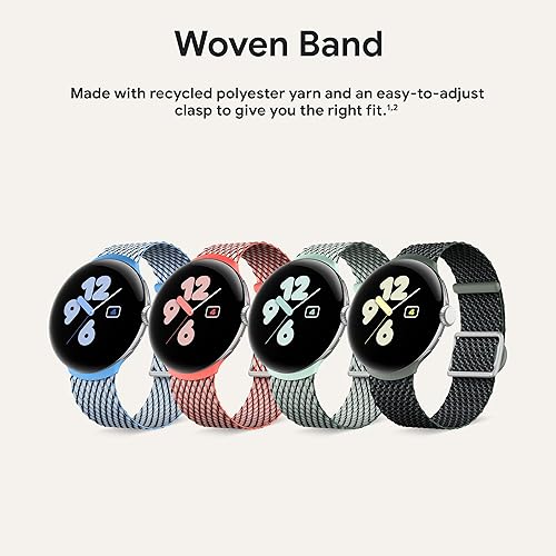FITBIT GOOGLE PIXEL WATCH WOVEN BAND, SAGE FITS PIXEL WATCH, WATCH 2, 41MM WATCH 3 OFFICIAL ACCESSORY