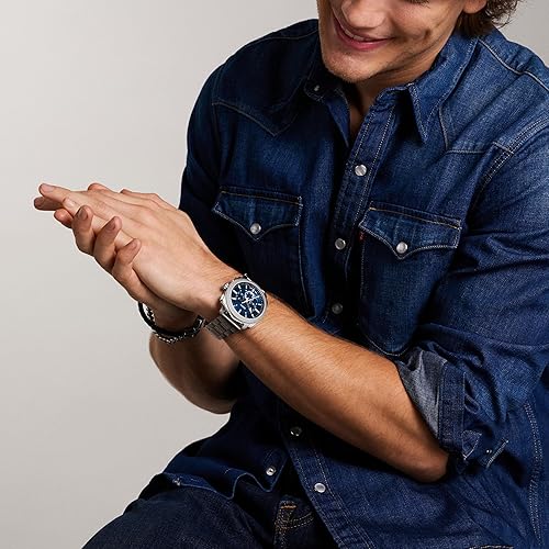 FOSSIL MENS MACHINE CHRONOGRAPH WATCH, STAINLESS STEEL, WATER RESISTANT, QUARTZ MOVEMENT