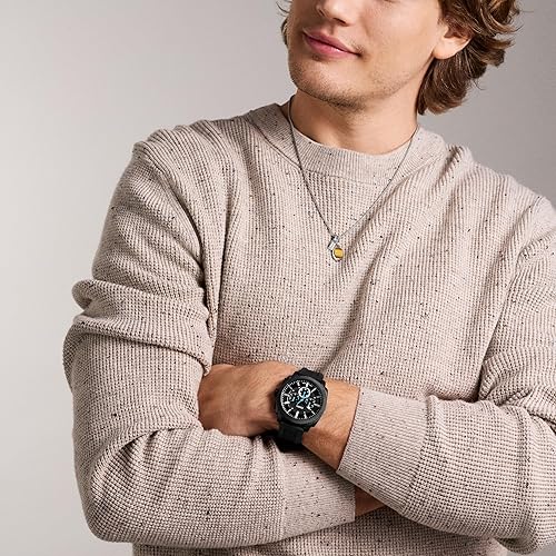 FOSSIL MENS MACHINE CHRONOGRAPH STAINLESS STEEL WATCH SPORTY ANALOG WRISTWATCH FOR MEN