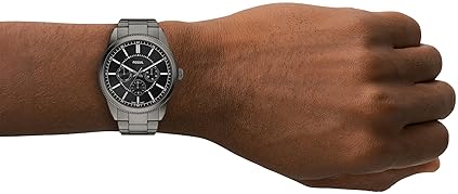 FOSSIL MENS PEARSON MULTIFUNCTION STAINLESS STEEL WATCH, CHRONOGRAPH, WATER RESISTANT