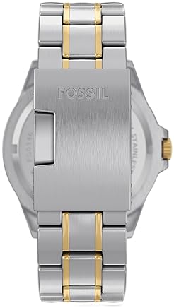 FOSSIL GARRETT MEN S TWO-TONE STAINLESS STEEL MULTIFUNCTION WATCH CLASSIC ANALOG WRISTWATCH