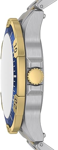 FOSSIL GARRETT MEN S TWO-TONE STAINLESS STEEL MULTIFUNCTION WATCH CLASSIC ANALOG WRISTWATCH