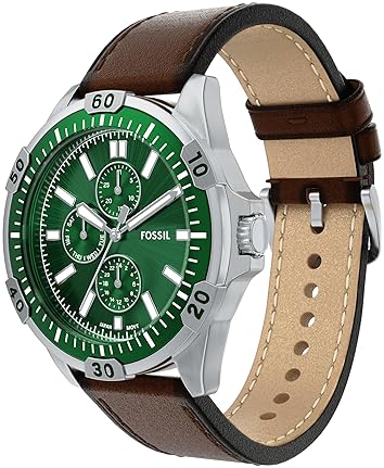 FOSSIL MENS GARRETT TWO-TONE STAINLESS STEEL MULTIFUNCTION WATCH SILVER GOLD WRISTWATCH